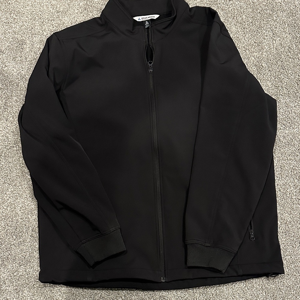 Black Performance Zip-Front Jacket